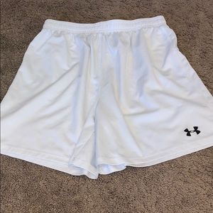 white under armour soccer shorts